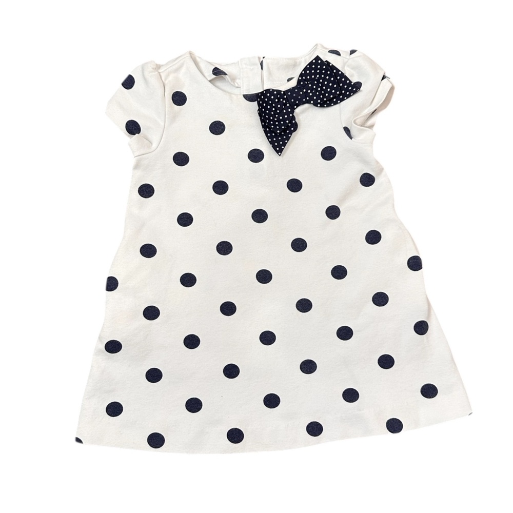 Janie and Jack adorable Polka Dot Dress with Bow and pockets